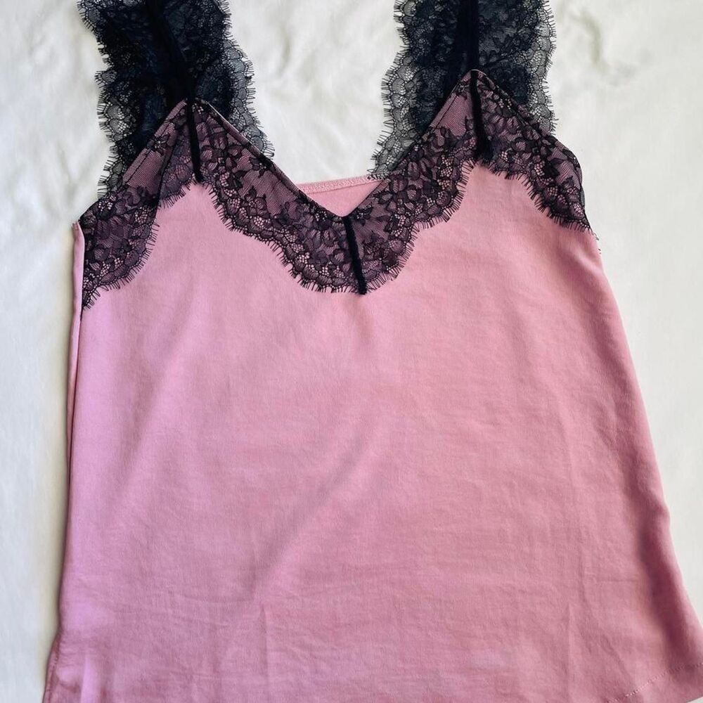 Women's Pink Lacey Top Size S
